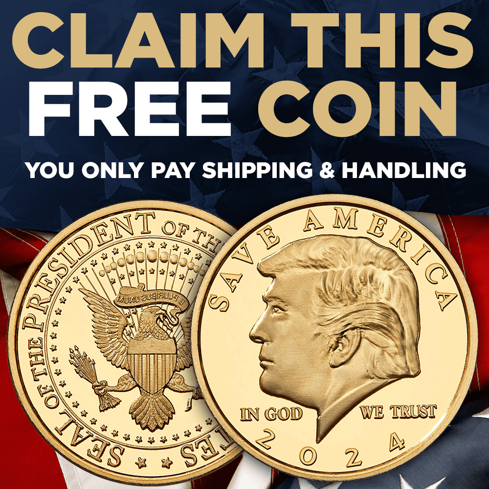 FREE "Donald Trump 2024" Golden Coin!